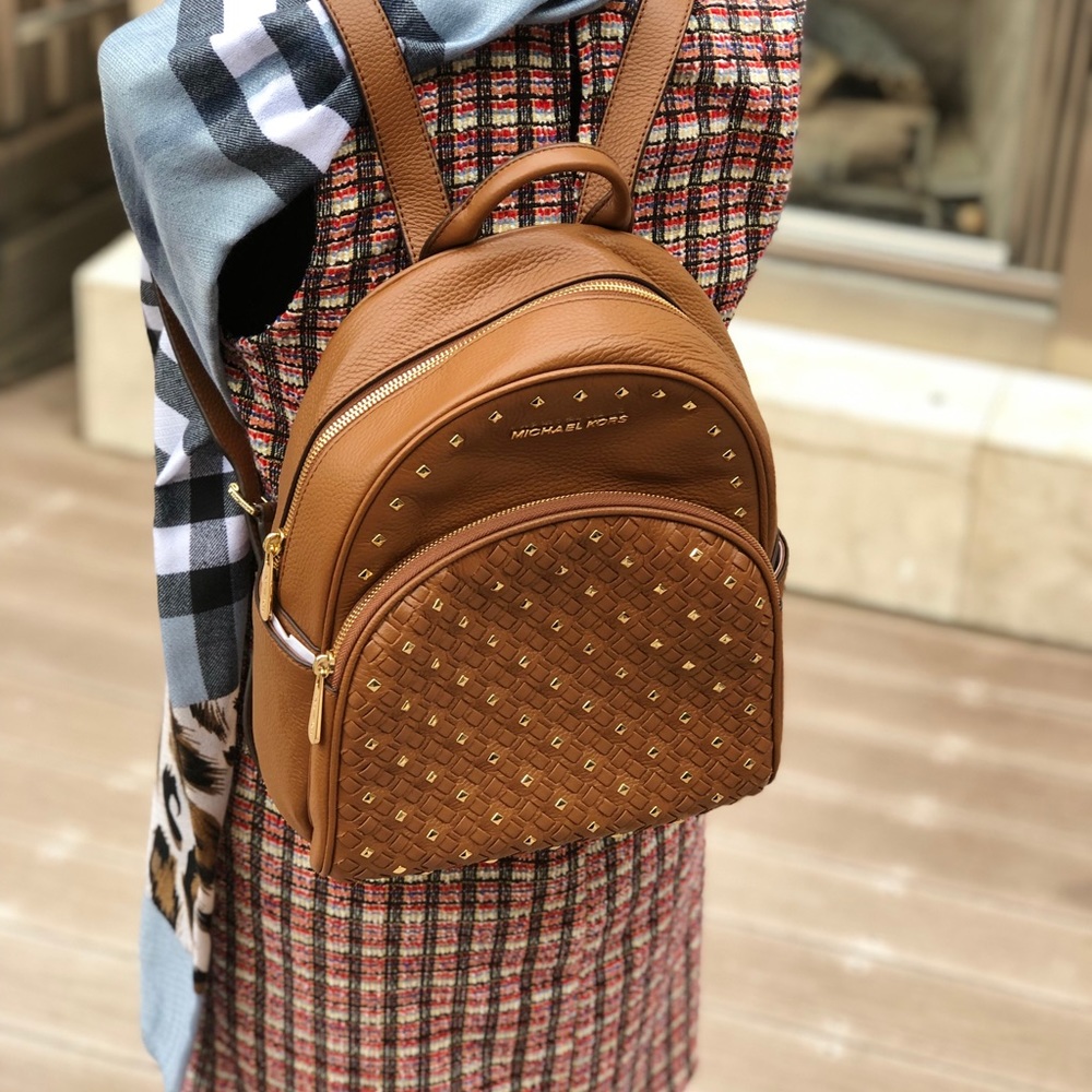 NWT Michael Kors MD Abbey woven Backpack - Picture 7 of 7